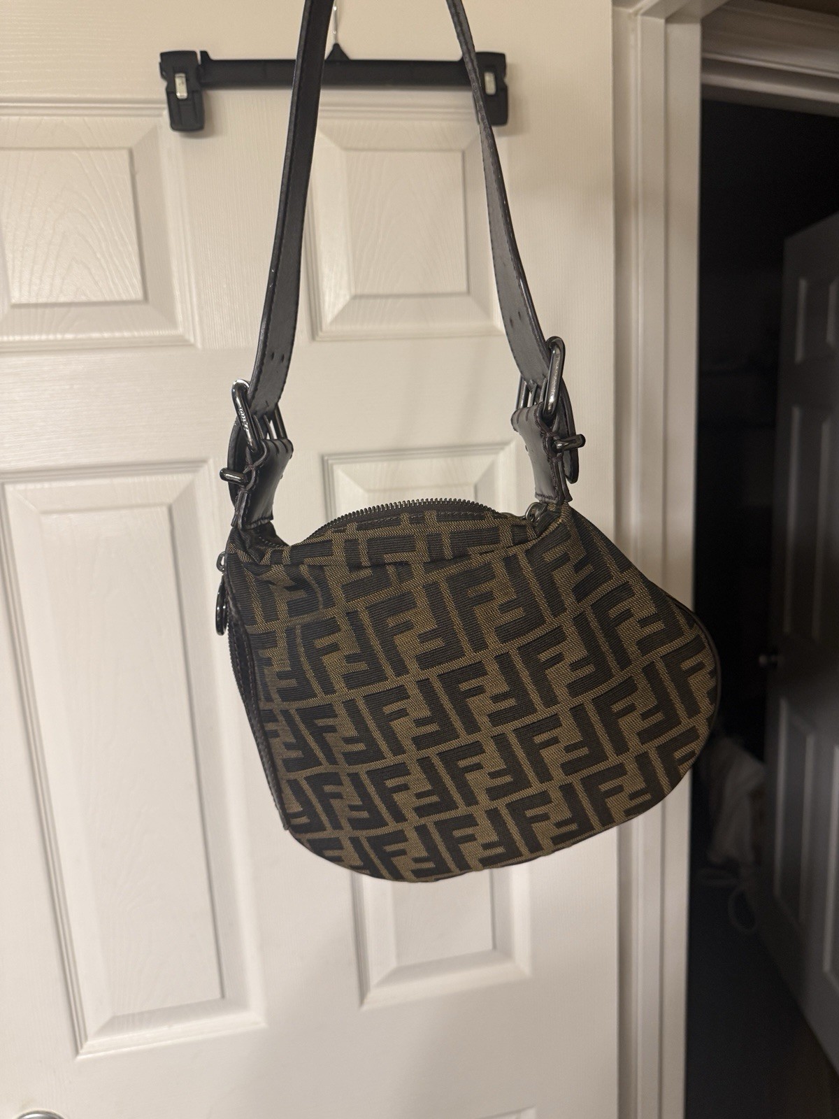 Fendi Zucca Y2K era Hobo Shoulder Bag early 2000s model
