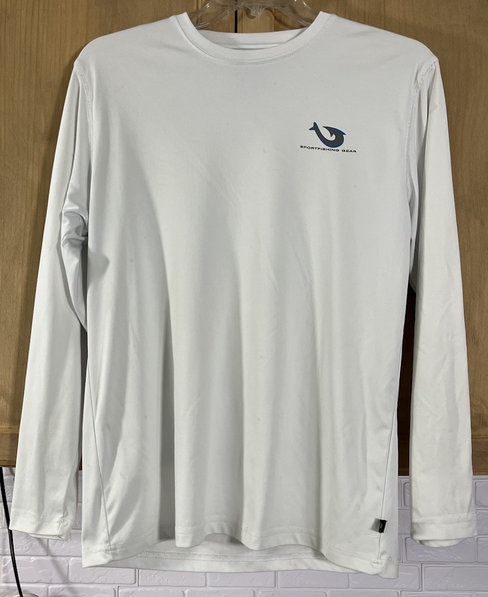 Mojo Sportfishing Gear Mens Long Sleeve Top White Color Size Large