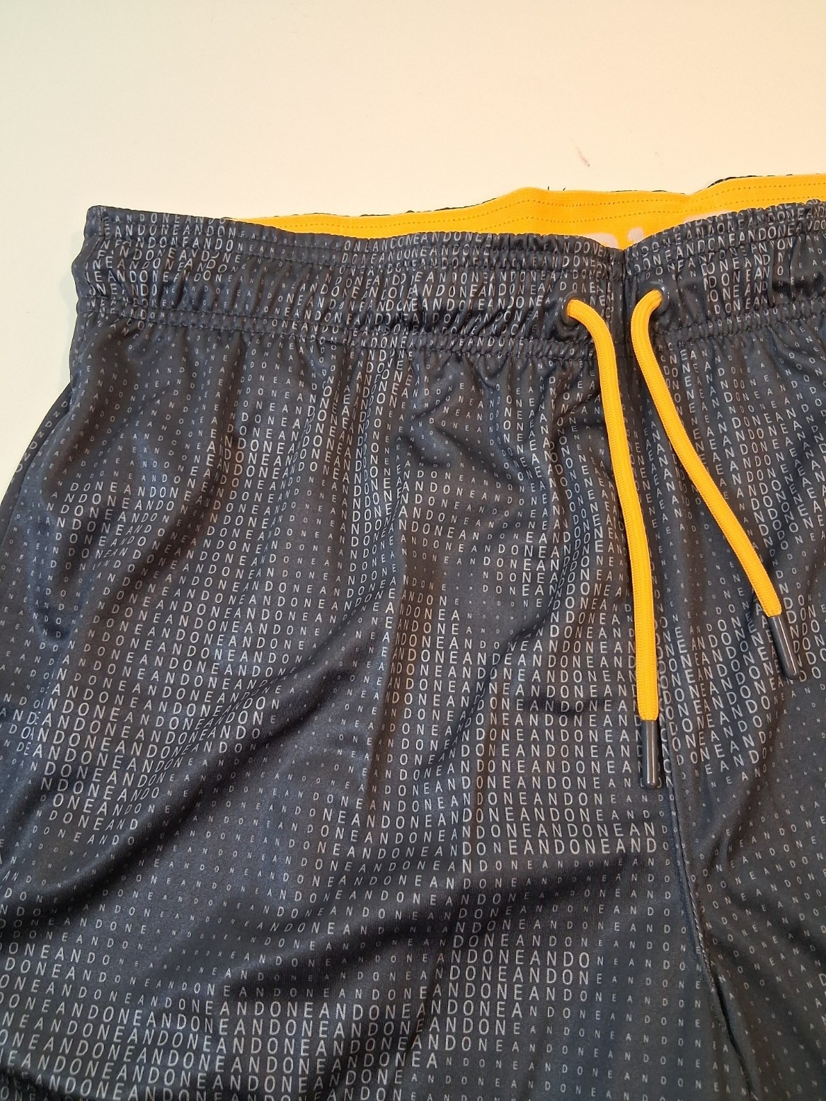 And1 Mens Shorts Basketball Gym Premium 10″ Inseam Black Yellow S M L XL 2XL 3XL
