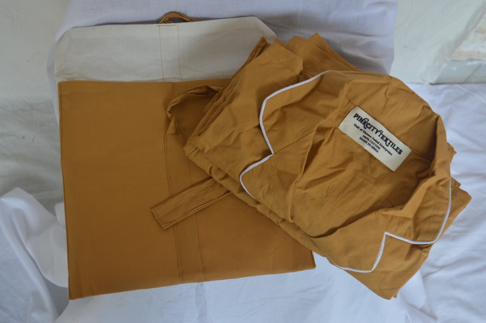 TARRIF FREE✅0%CHARGE PJ-31 Size Medium 100%Cotton Olive Plain Unisex Pajama Set*
