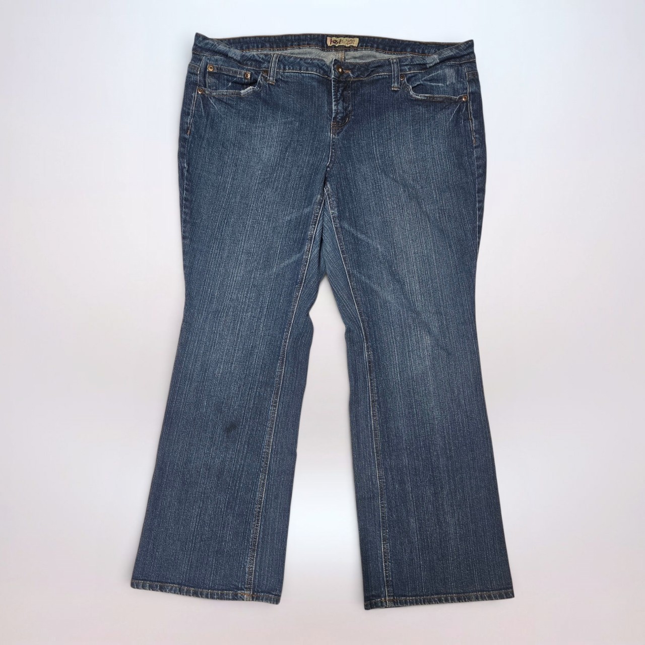 Vintage Y2K L.e.i. Sophia Hiphugger Bootcut Flared Dark Wash Blue Jeans Size 20