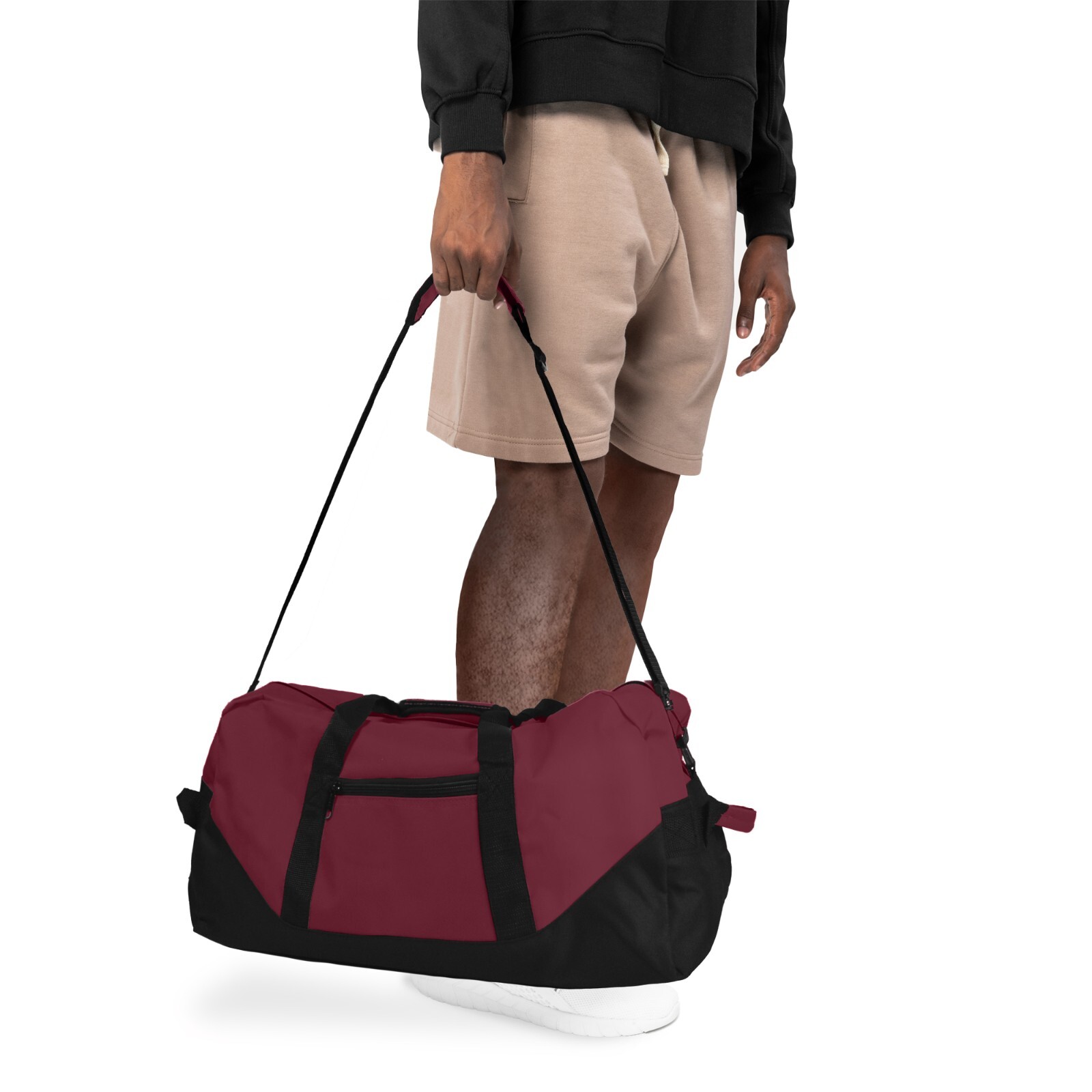 DALIX 21″ Duffle Bag Two-Toned Sports Gym Travel Bag in Maroon