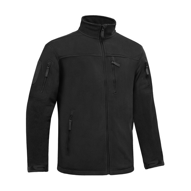 Tactical Mens Jacket Fleece Full-Zip Windproof Coat Outdoor Hiking Work Casual