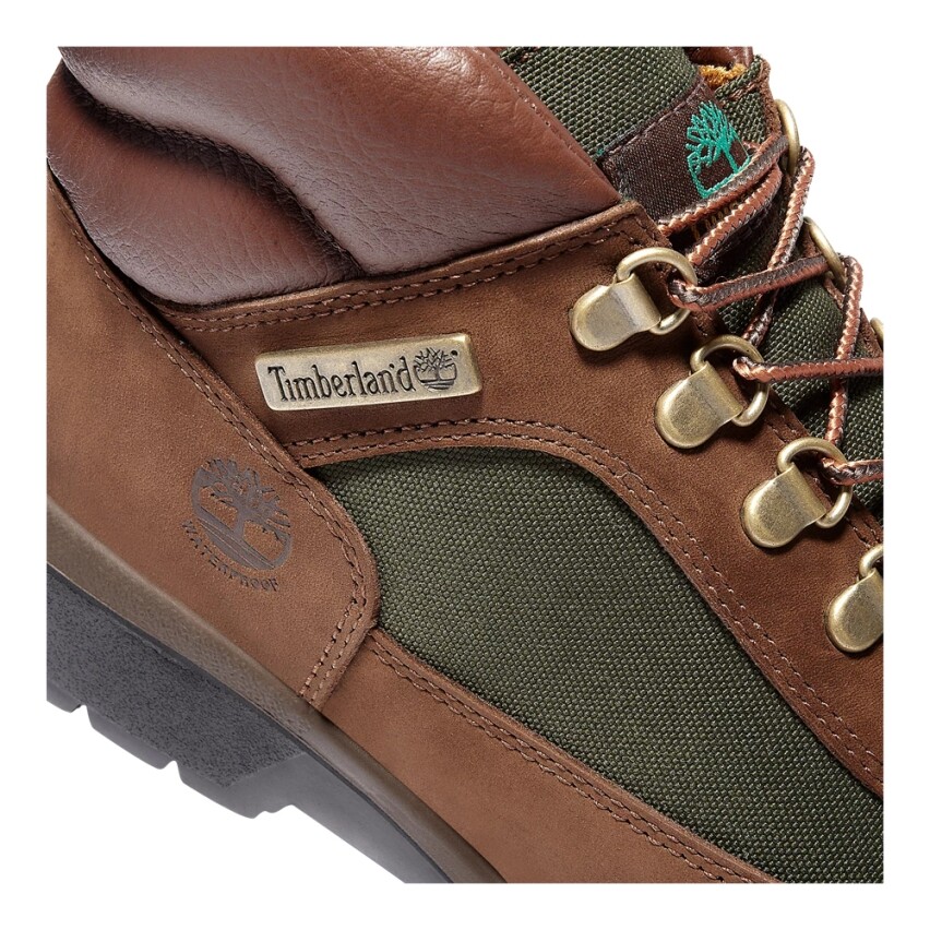 TIMBERLAND MEN’S WATERPROOF FIELD BOOT BROWN OLIVE BEEF BROCCOLI NUBUCK LOW