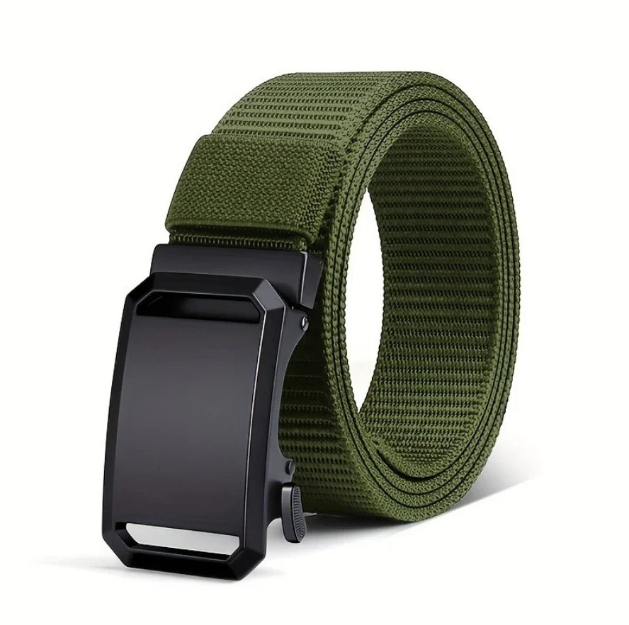 1pc Canvas Tactical Belt with Automatic Buckle Casual Military Style – NEW