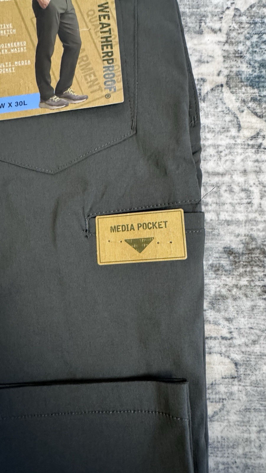 Weatherproof Men’s 32W Olive Slim Straight Utility Pants Media Pocket Stretch