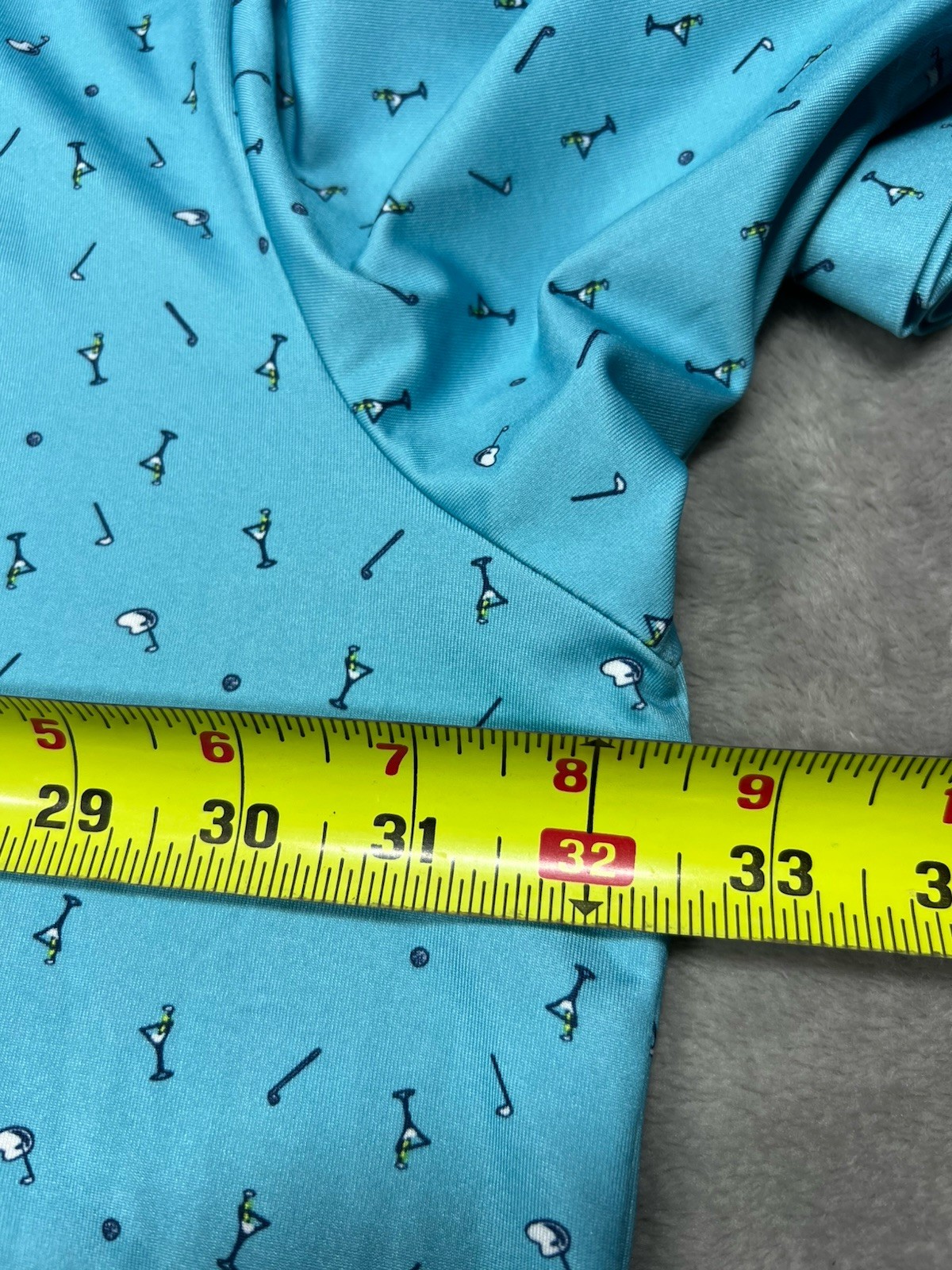 Callaway Opti Dri Golf Polo Shirt Mens 4X Blue Martini Print Performance Big
