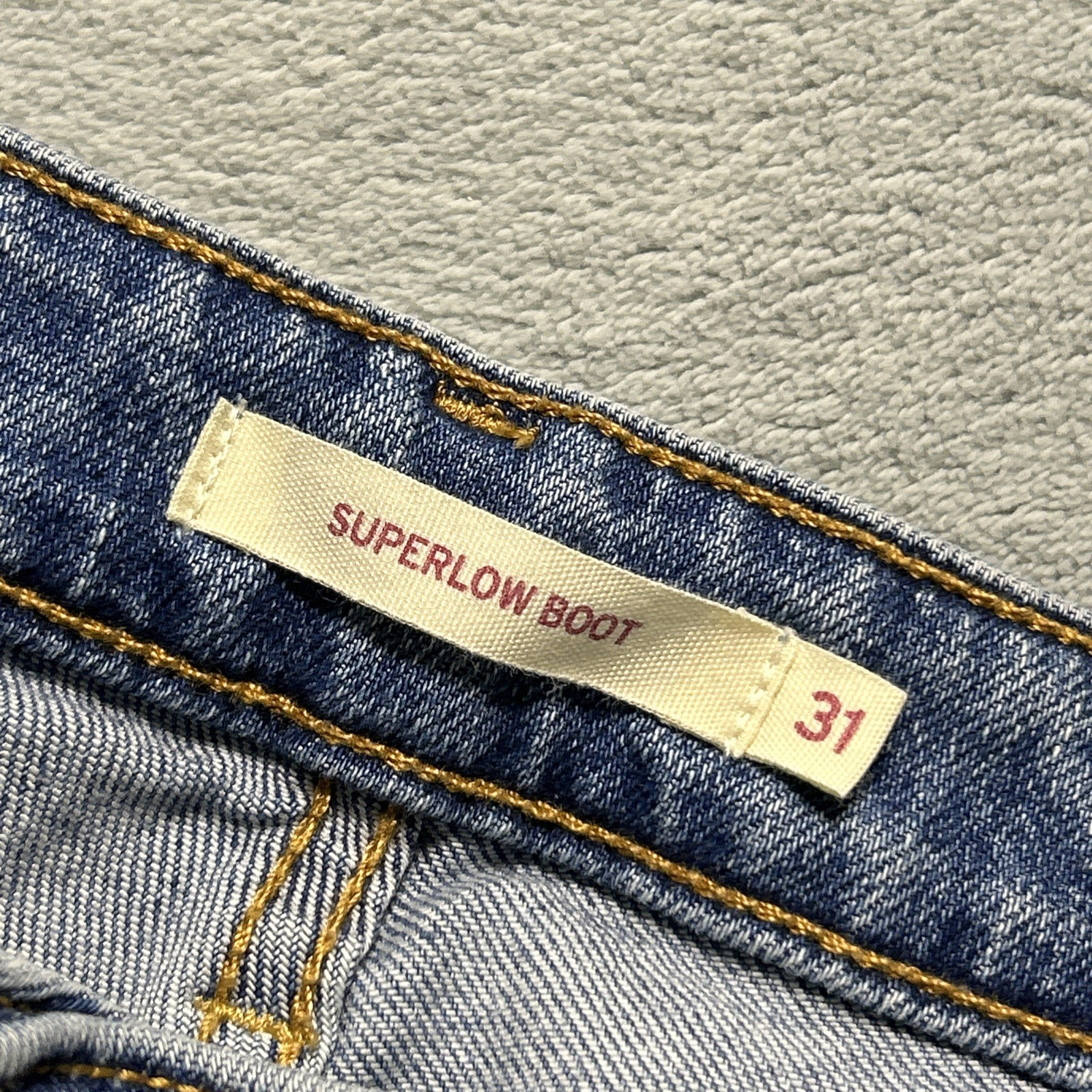 Y2K 2000s Levis Beyond Baggy Jeans Womens 31 35×25 Hamilton Wide Loose Bootcut