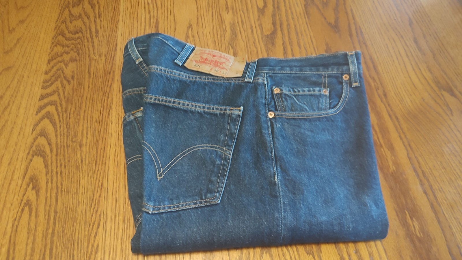 Vintage Levis 501 Jeans 1993 Made in USA Blue Button Fly 38×34