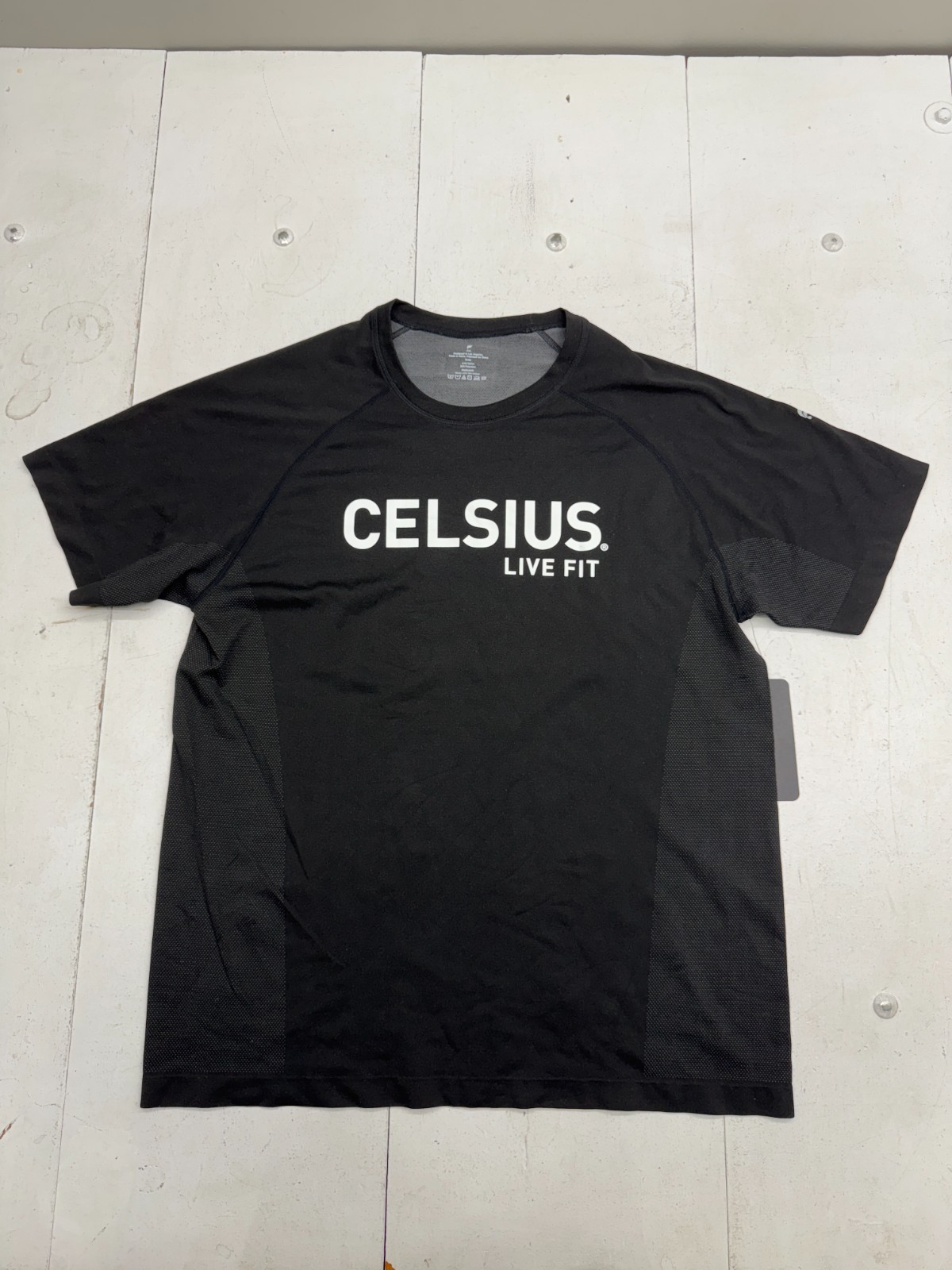 Fabletics Black “Celsius” Training Day Short Sleeve Shirt Mens Size XXL NEW