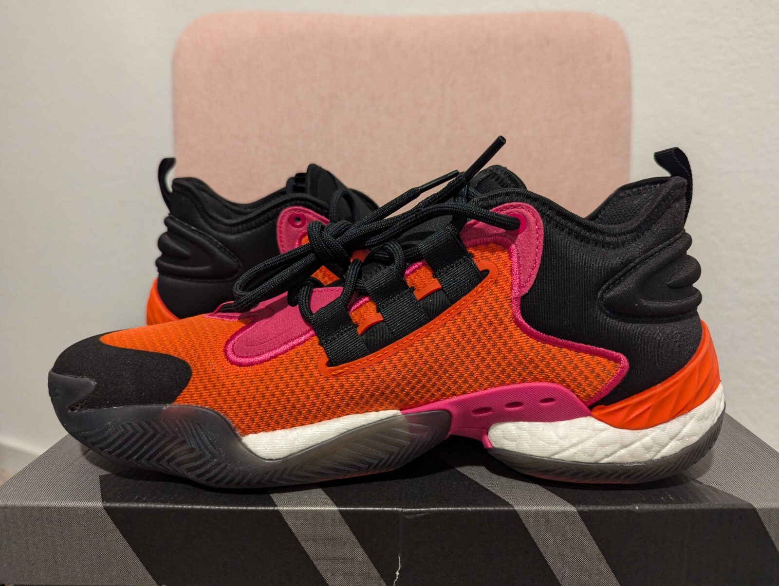 adidas BYW Select Low Black Impact Orange Men’s Size 9.5 New Boost You Wear