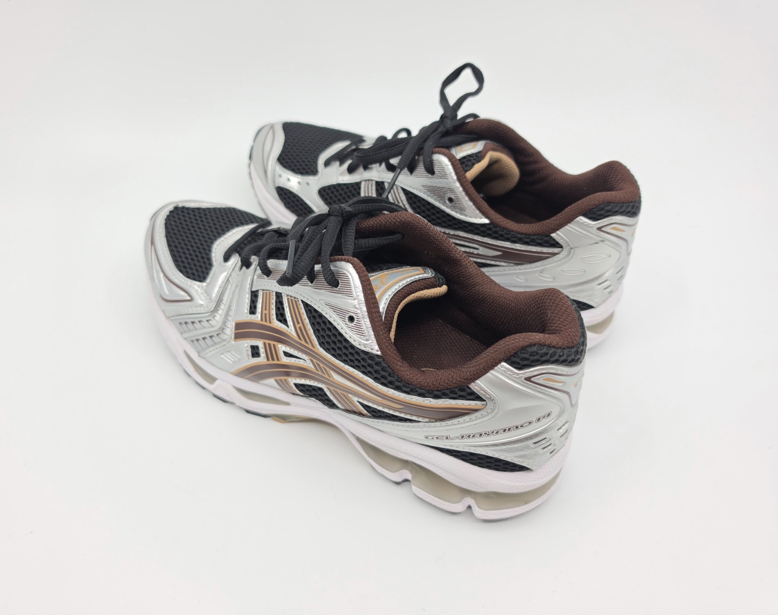 ASICS GEL-Kayano 14 Black Coffee Silver 1201A019 Mens 8.5 Womens 10