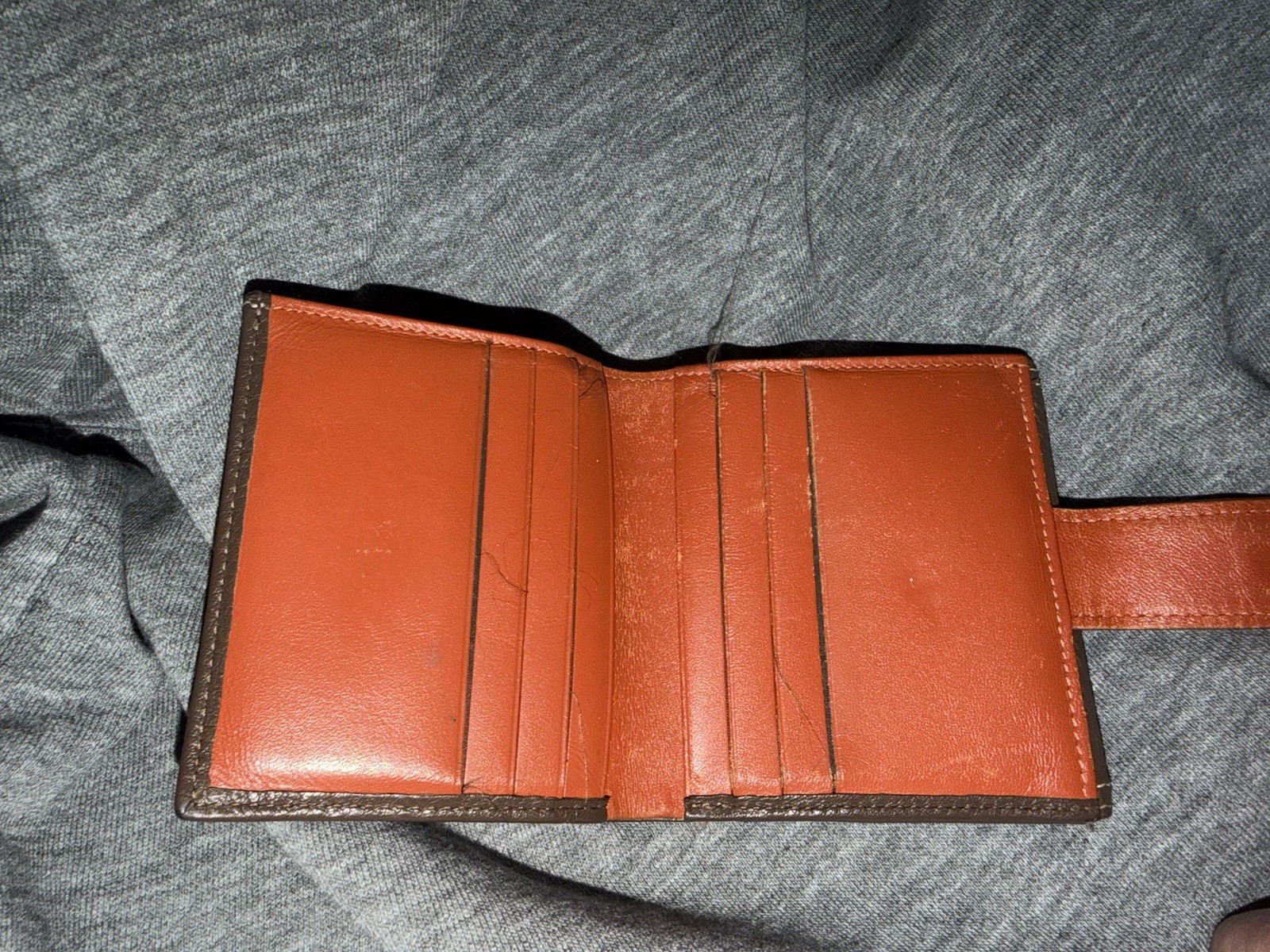 Preowned Longchamp leather Compact Wallet