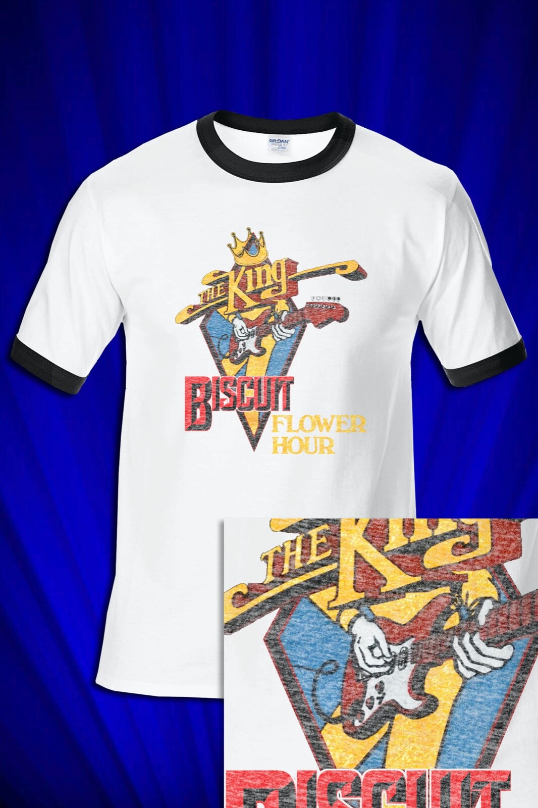 King Biscuit Flower Hour Promo RINGER T-SHIRT FREE SHIP USA