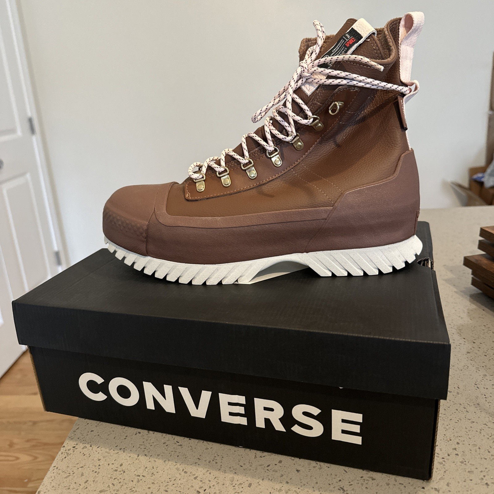 Converse CTAS Lugged 2.0 CC X-Hi Leather Waterproof Boot BROWN A12899C Mens 10.5