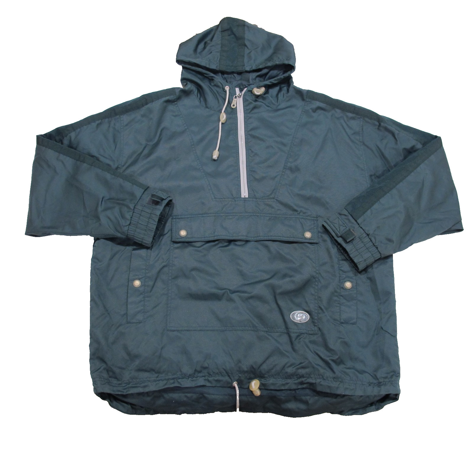 Vintage GAP Anorak Mens XL Green Heavy Pullover Hood Nylon Y2K Boxy Oversized