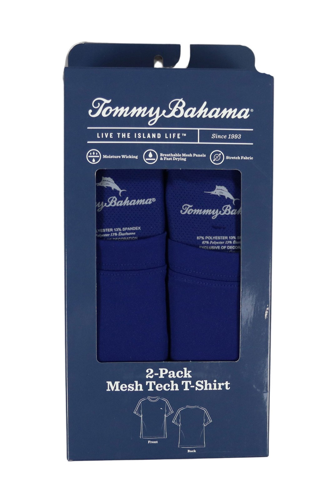 Tommy Bahama 2-Pack Mesh Tech Island Life Crew Neck Short Sleeve T-Shirt NIB