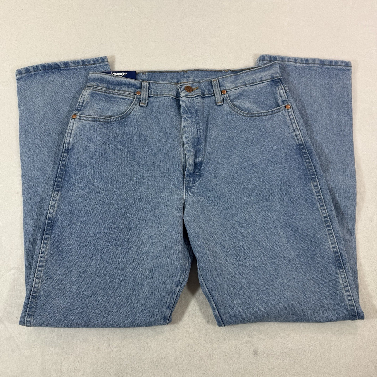 NWT Wrangler Slim Fit Tapered Boot Cut Jeans Womans Sz 13X32 Cowgirl 14MWZ Blue
