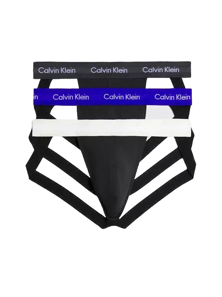 NWT. Calvin Klein. 3 Pack. Cotton Stretch Jock Strap. Multicolor. MRSP. $42.50