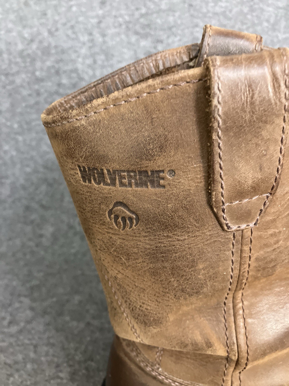 Wolverine Wellington Work Boots Mens 9 EW WIDE 10in Brown Pull On Western W04727