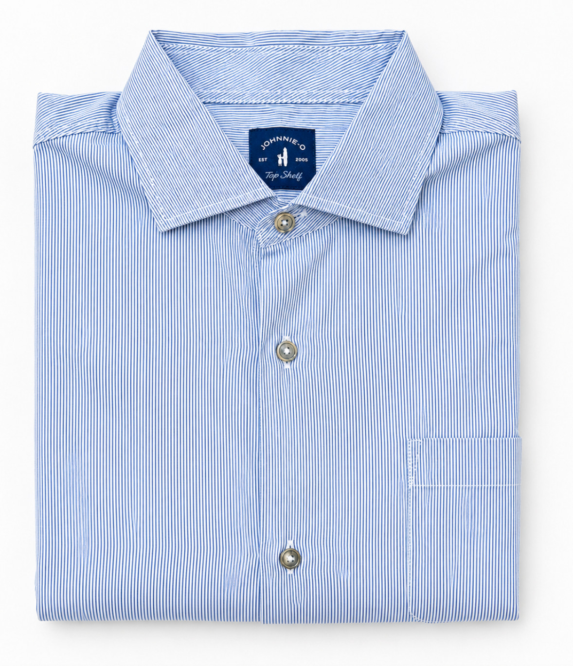 NEW JOHNNIE-O TOP SHELF LAKE BENTLEY STRIPED BUTTON DOWN SHIRT SZ L