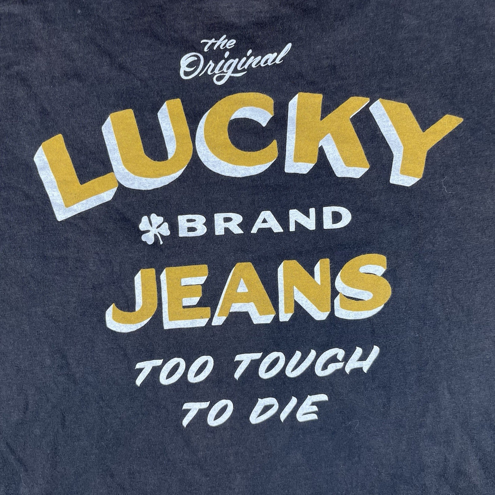 Lucky Brand Sunset Wash Brown Pocket Tshirt Large Patina Retro Fade California