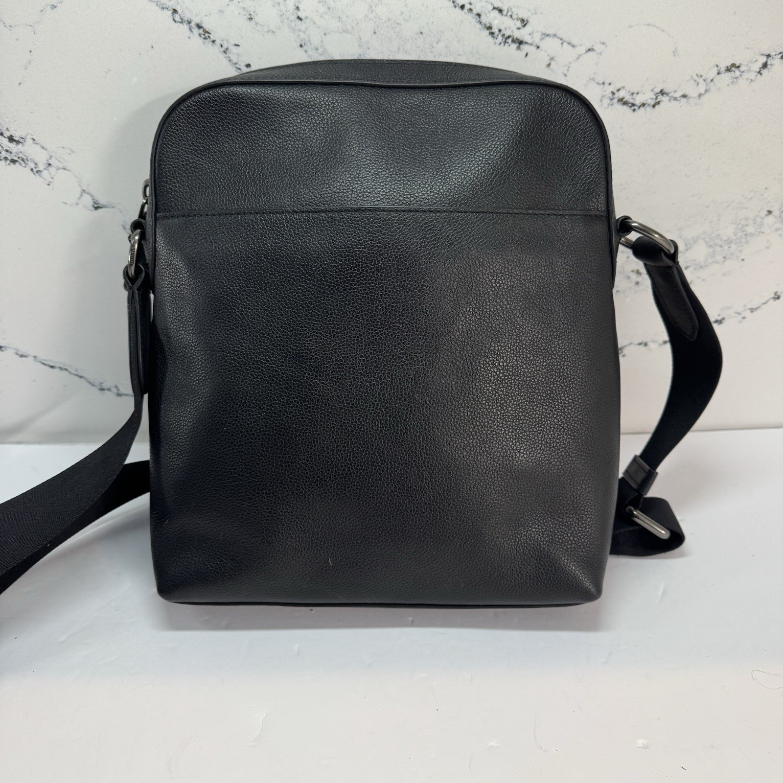 Coach Houston Men’s Crossbody Leather Flight Bag – Black