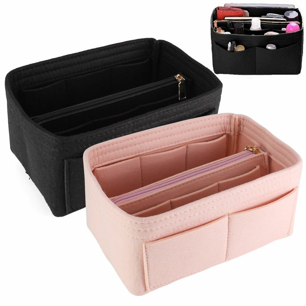 Felt Purse Handbag Organizer Insert Multi pocket Storage Tote Shaper Liner Bag