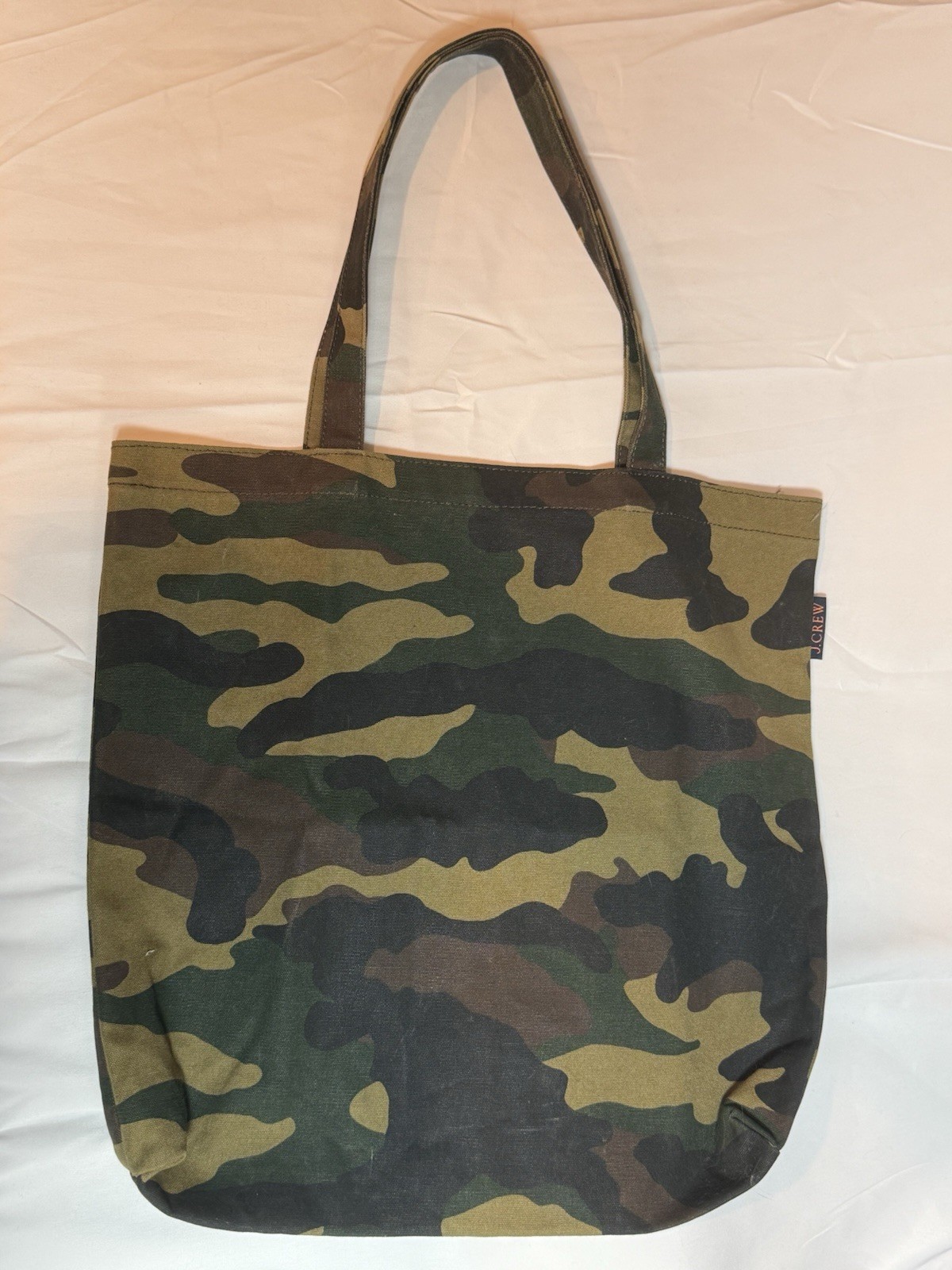 JCrew Canvas Tote Bag Camaflouge Green