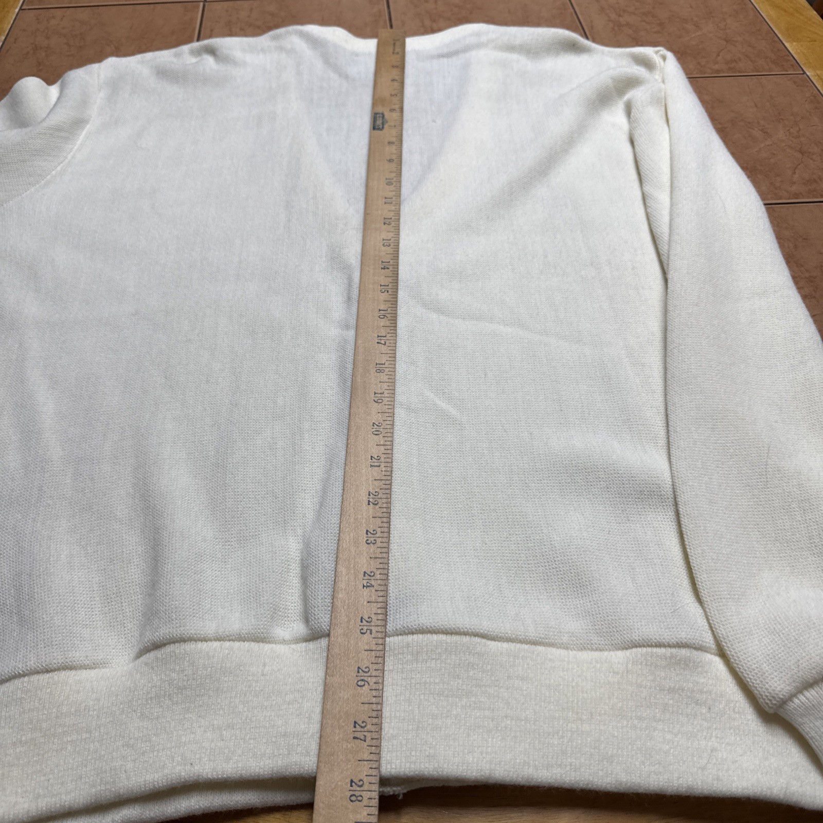 Vintage Jantzen Ivory White Hipster Button Up USA Made Cardigan Sweater