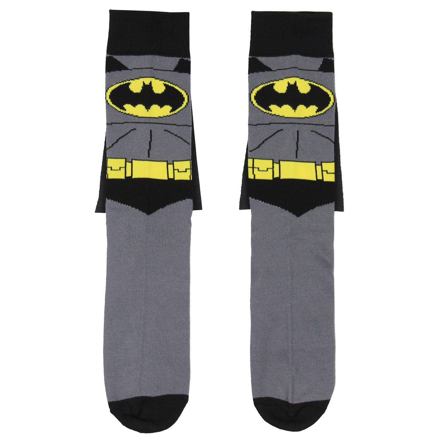 DC Comics Men’s Adult Batman Cape Crew Mid-Calf Socks