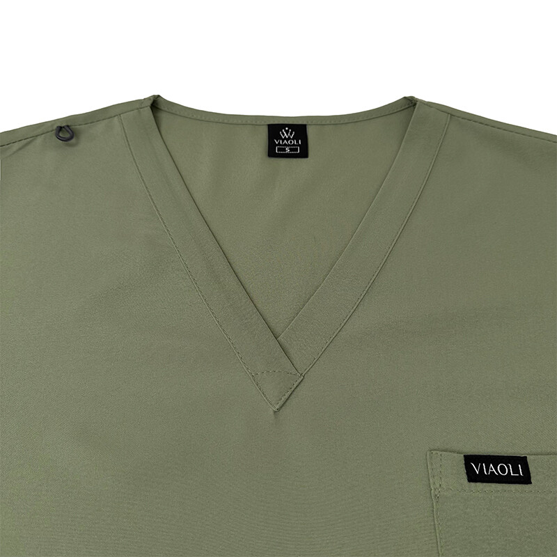 Unisex Stretch Jogger Nurse Uniform Scrub Sets Women Men V-Neck Top Elastic Pant