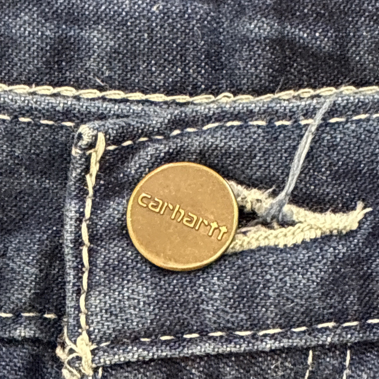 Carhartt Jeans Mens 31×30 Relaxed Fit Carpenter Dark Wash Blue Denim Pants