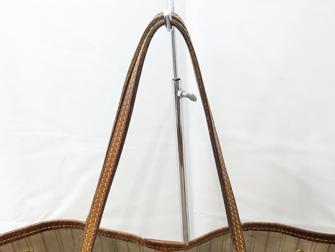 LOUIS VUITTON Damier Azur Neverfull PM Tote Bag White N51110 VI3160 Authentic LV