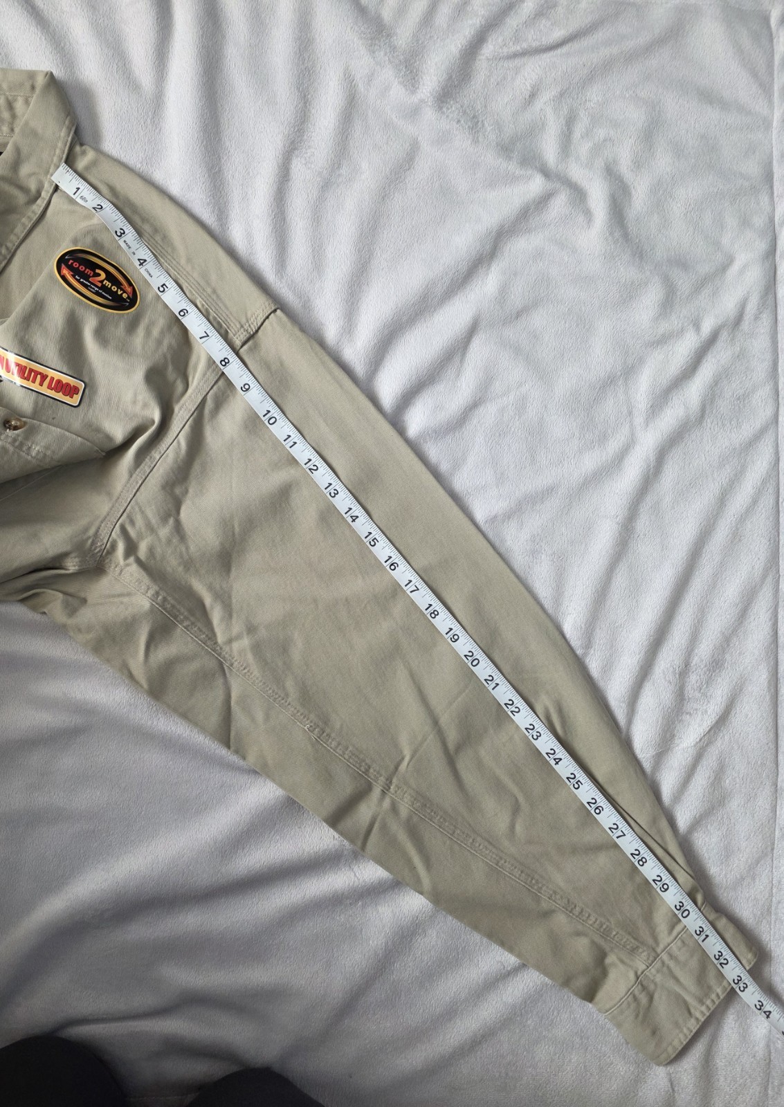 Wrangler RIGGS Workwear Room2Move Khaki Twill Cotton Work Shirt Men XXL