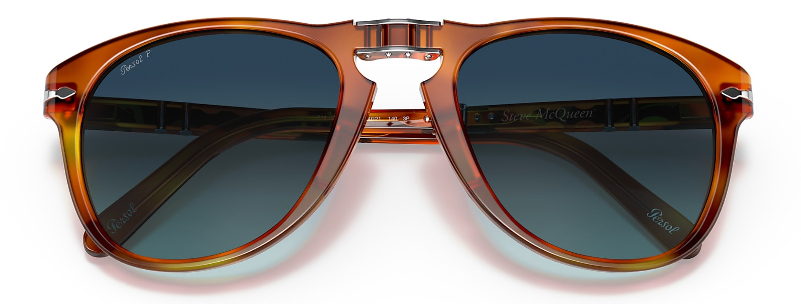 Persol 714SM Steve McQueen Light Havana Sunglasses 54 mm Made in Italy
