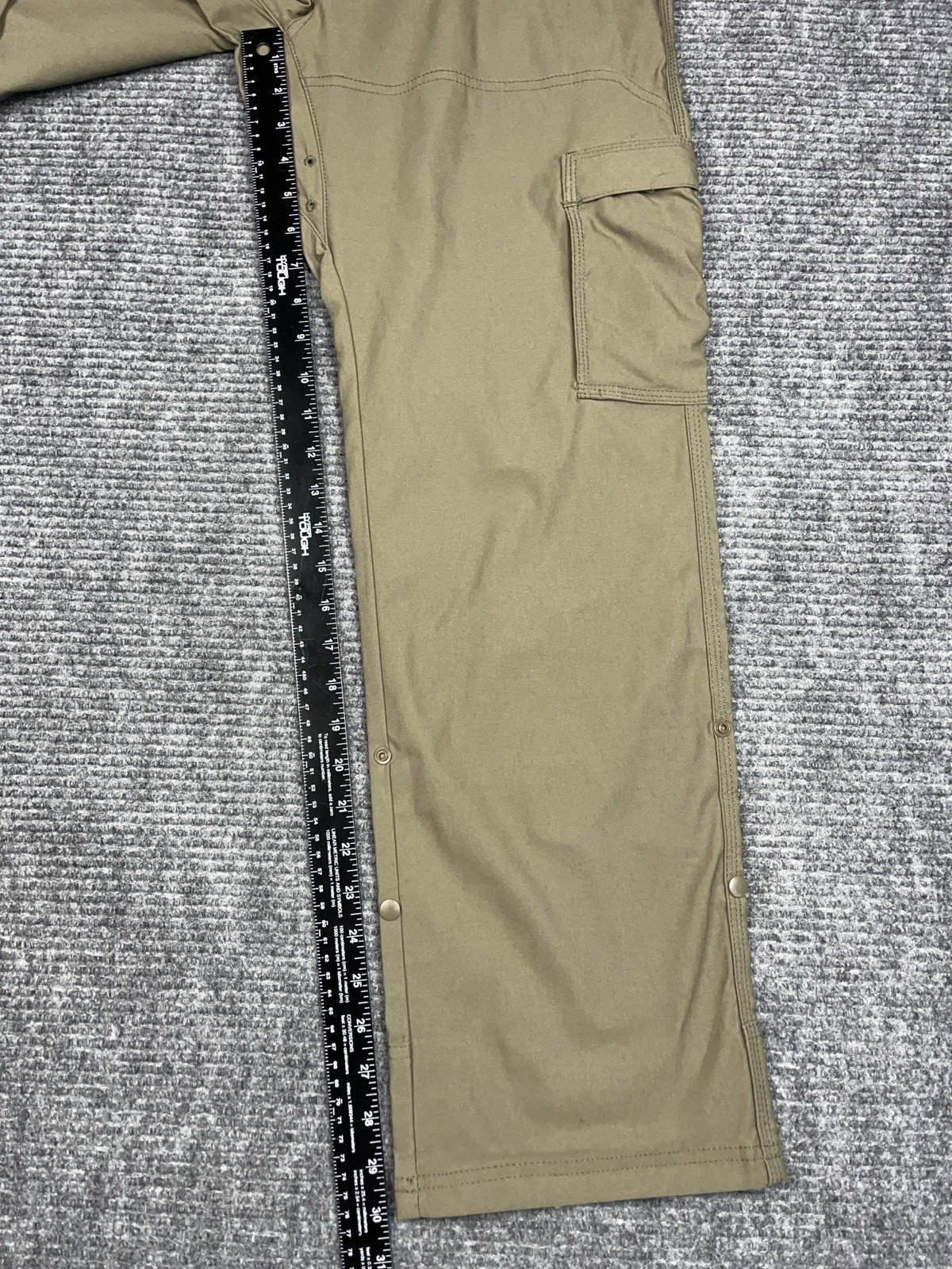 PrAna Stretch Zion Pant Green Men’s 32×30 Straight Fit Cargo Roll UP Olive NWT
