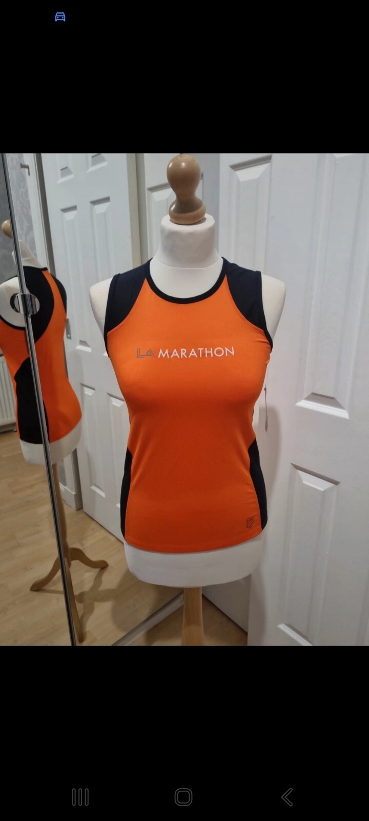 K-Swiss LA Marathon Varies Sizes Cycling Running Top Orange Vest
