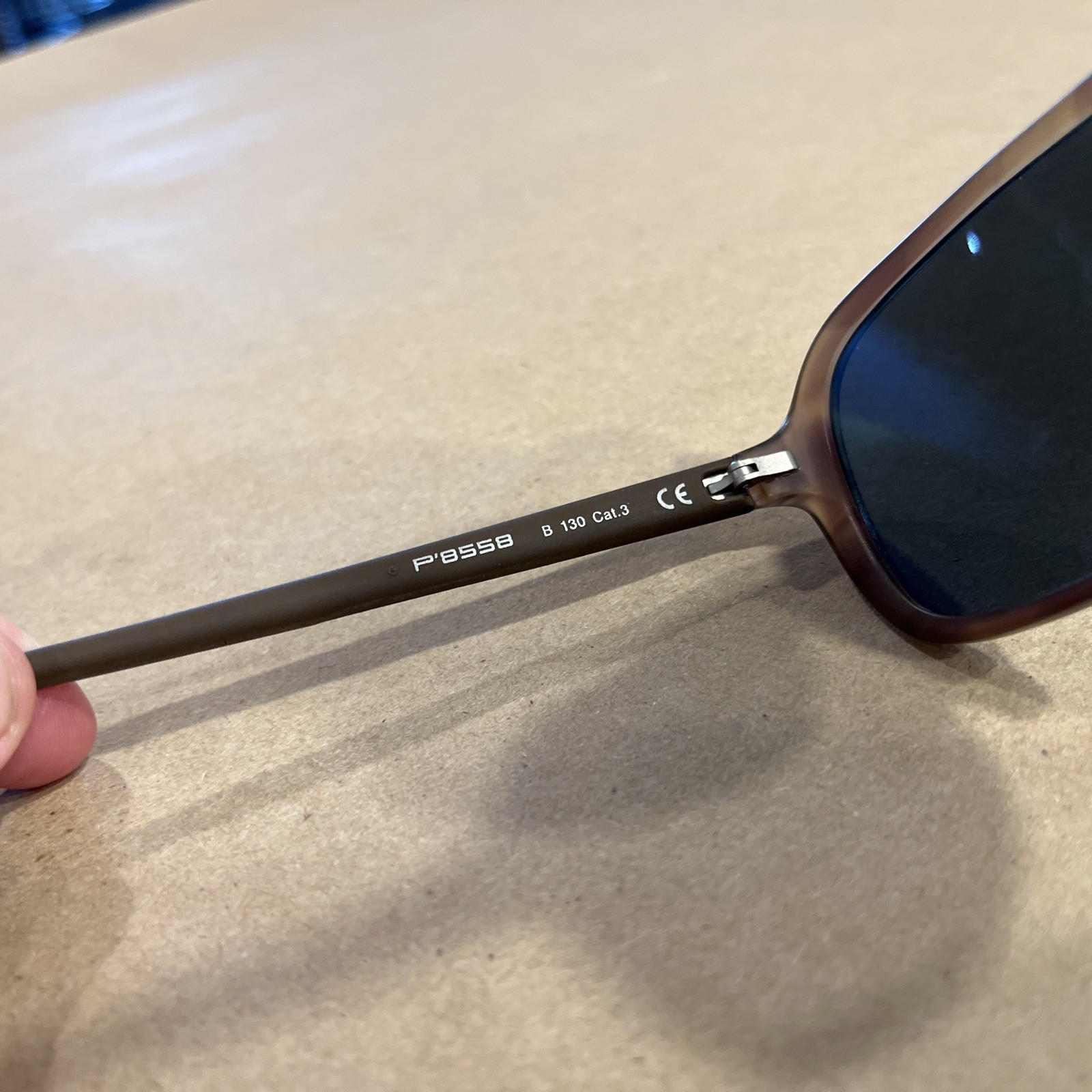 Porsche Design P8558-B 130 Brown Frame Gray Lens Sunglasses Women