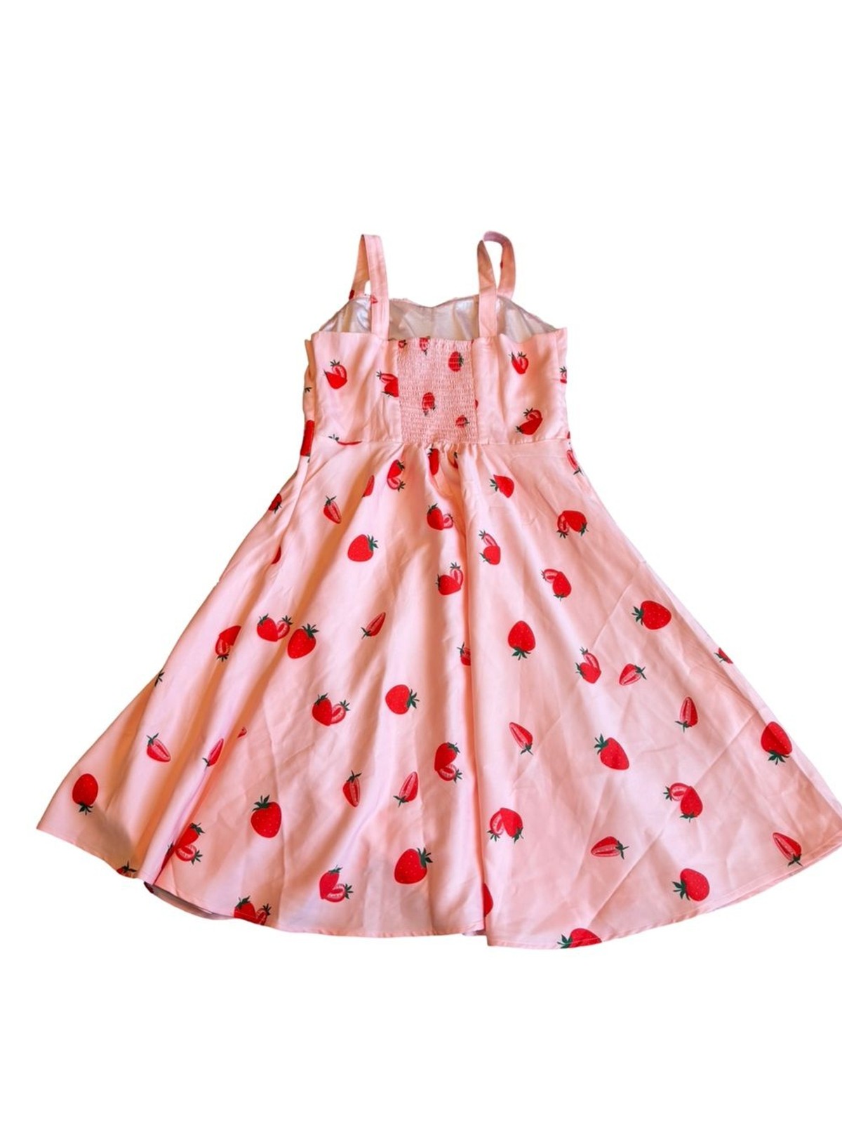 Belle Poque Strawberry Print DressA-Line Retro Pinup Rockabilly Girly Size Large