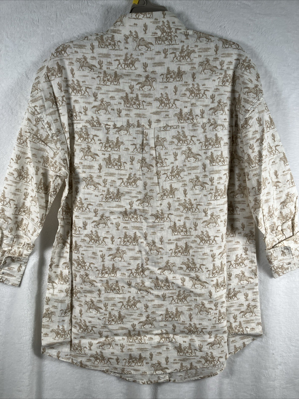 Ariat Horse Print Shirt Womens Small Western Linen Blend Button Up Layering NWT