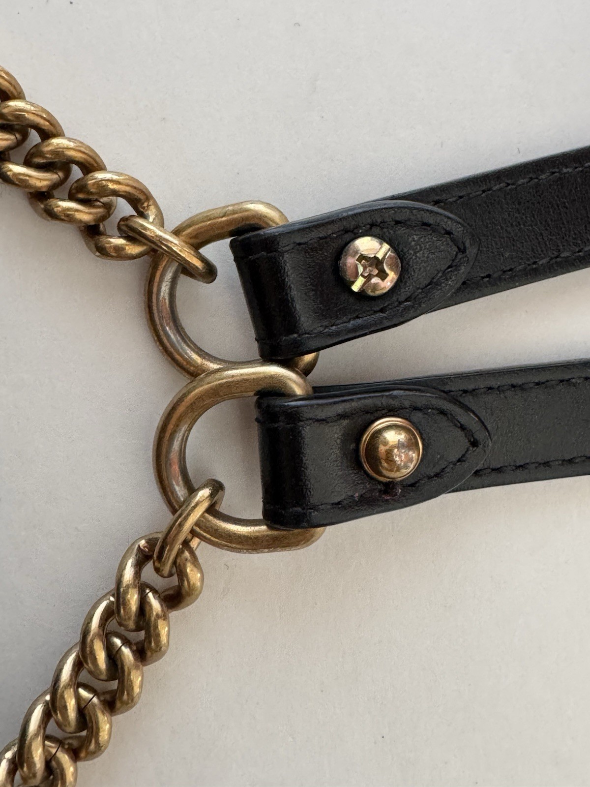 Pre Owned Fair Replacement Bolt Last Photo Gucci GG Marmont Mini Double G Black