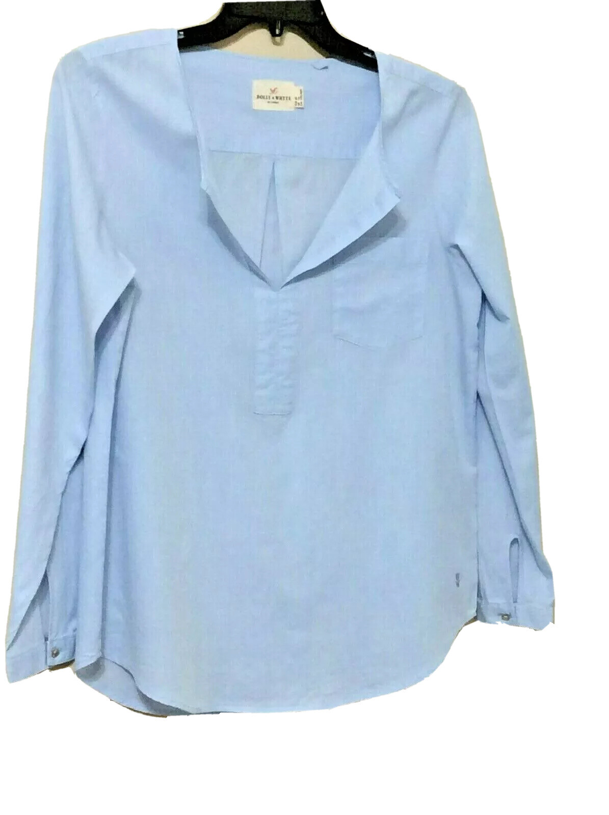 Holly & Whyte By Lindex Knot Sleeve Top, Blue, Size 40 EU 10 US UK 14