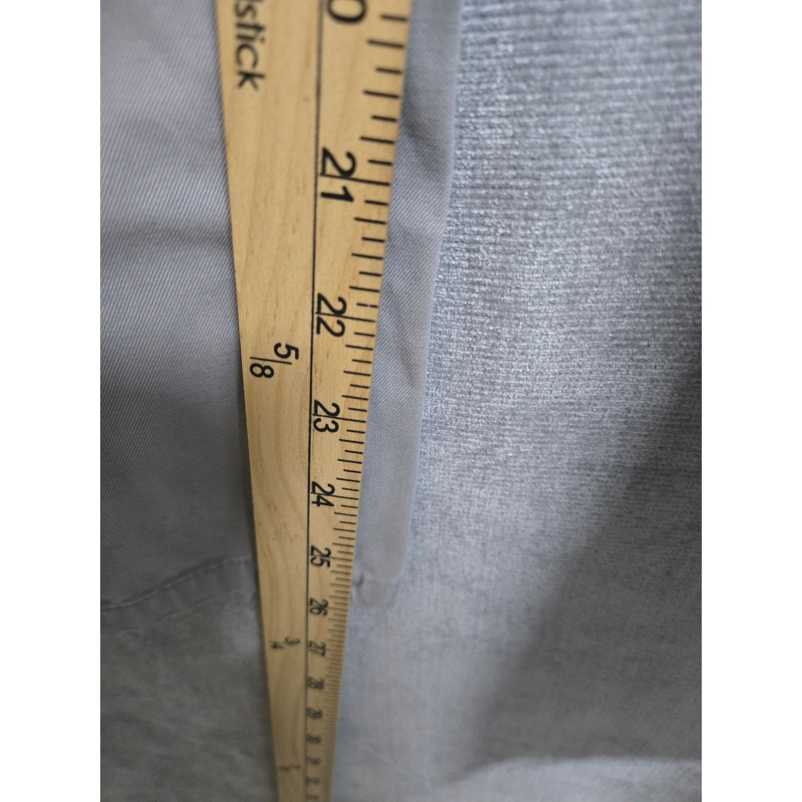 Bonobos Mens Washed Chino Pants Light Gray Cotton Twill 35×28 Flat Front Casual