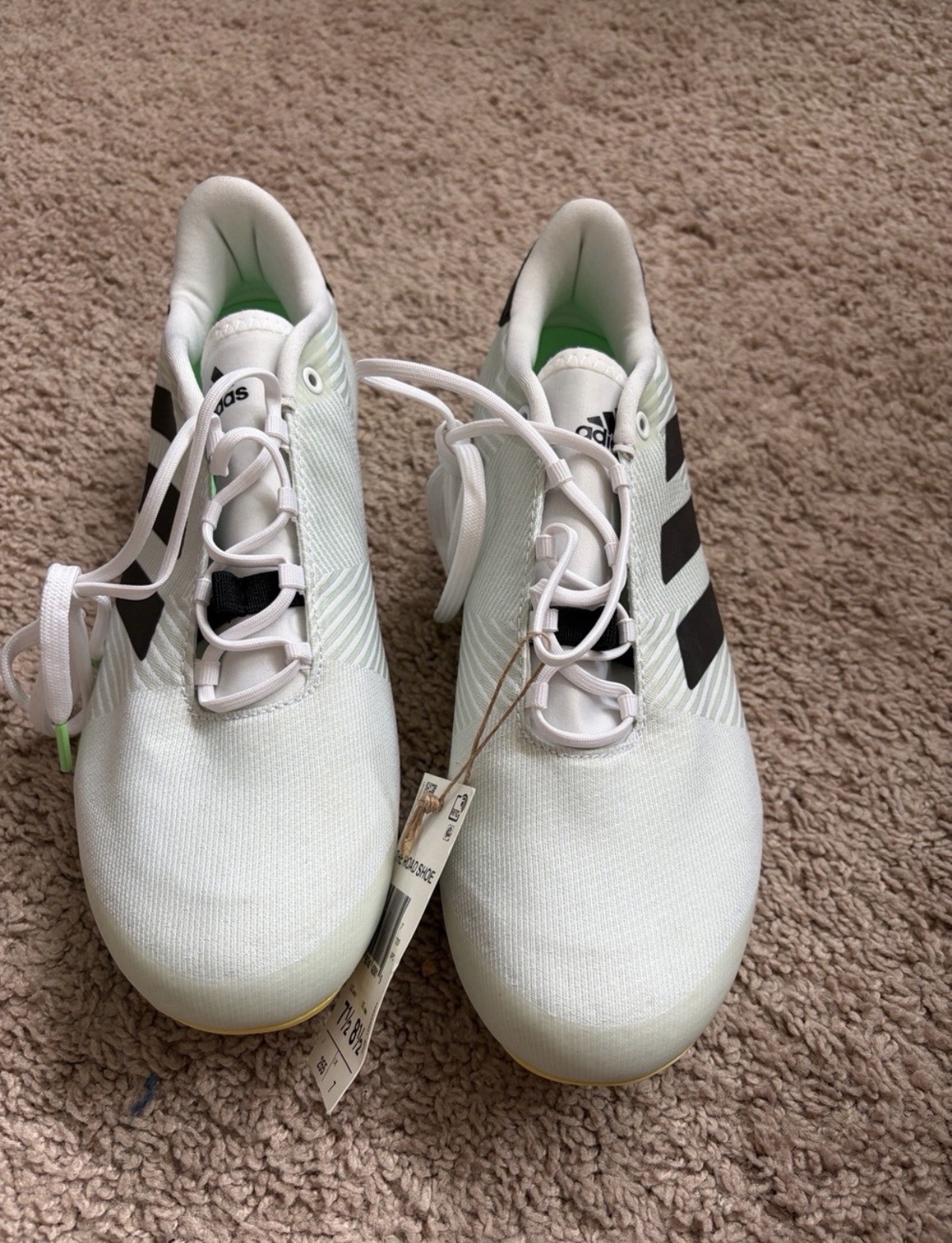 adidas the road black, green,Men’s US 7.5