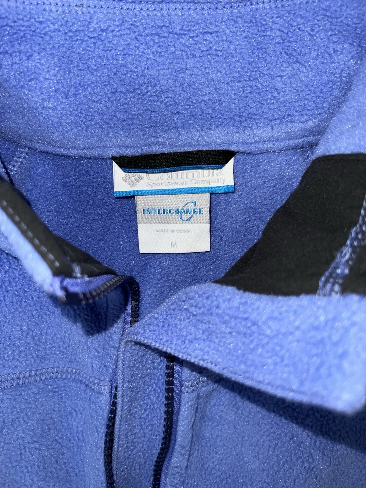 Columbia Interchange Women’s Size Medium Jacket Blue With Zip Pockets