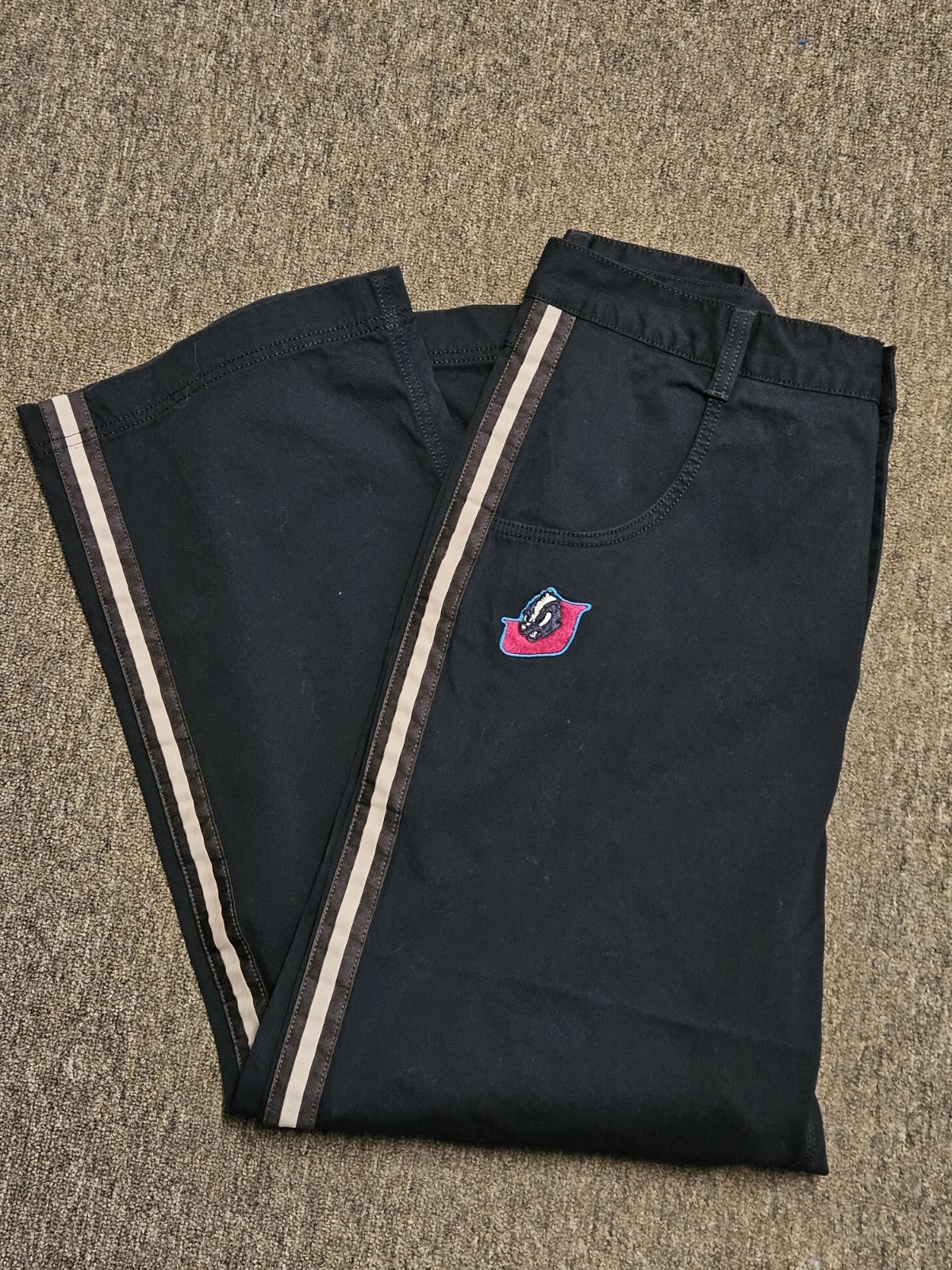JNCO Skunk Black Canvas Pants NWOT Mens 42×32 Super Twill Limited Edition