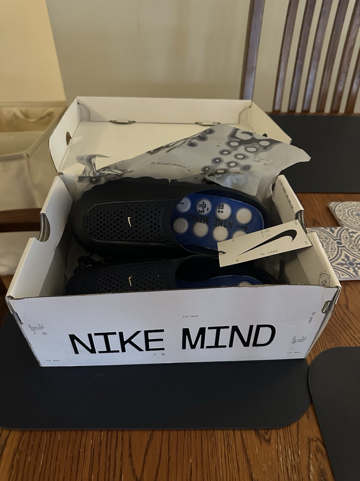Nike Mind 001 Slides Women Blackened Blue Game Royal Size 6