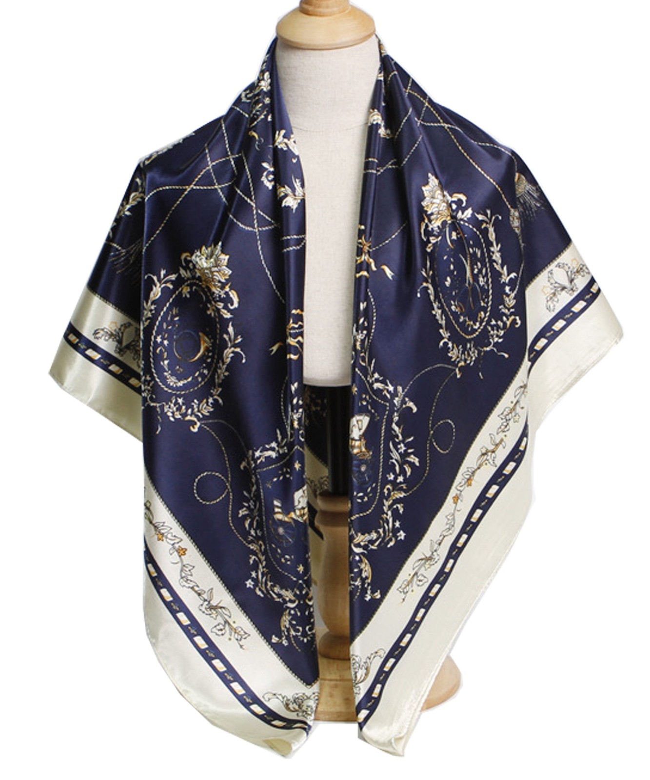 Silk Scarf Neck Scarves Women’s Large Square Satin Hair Scarf 35 x 35 inches …