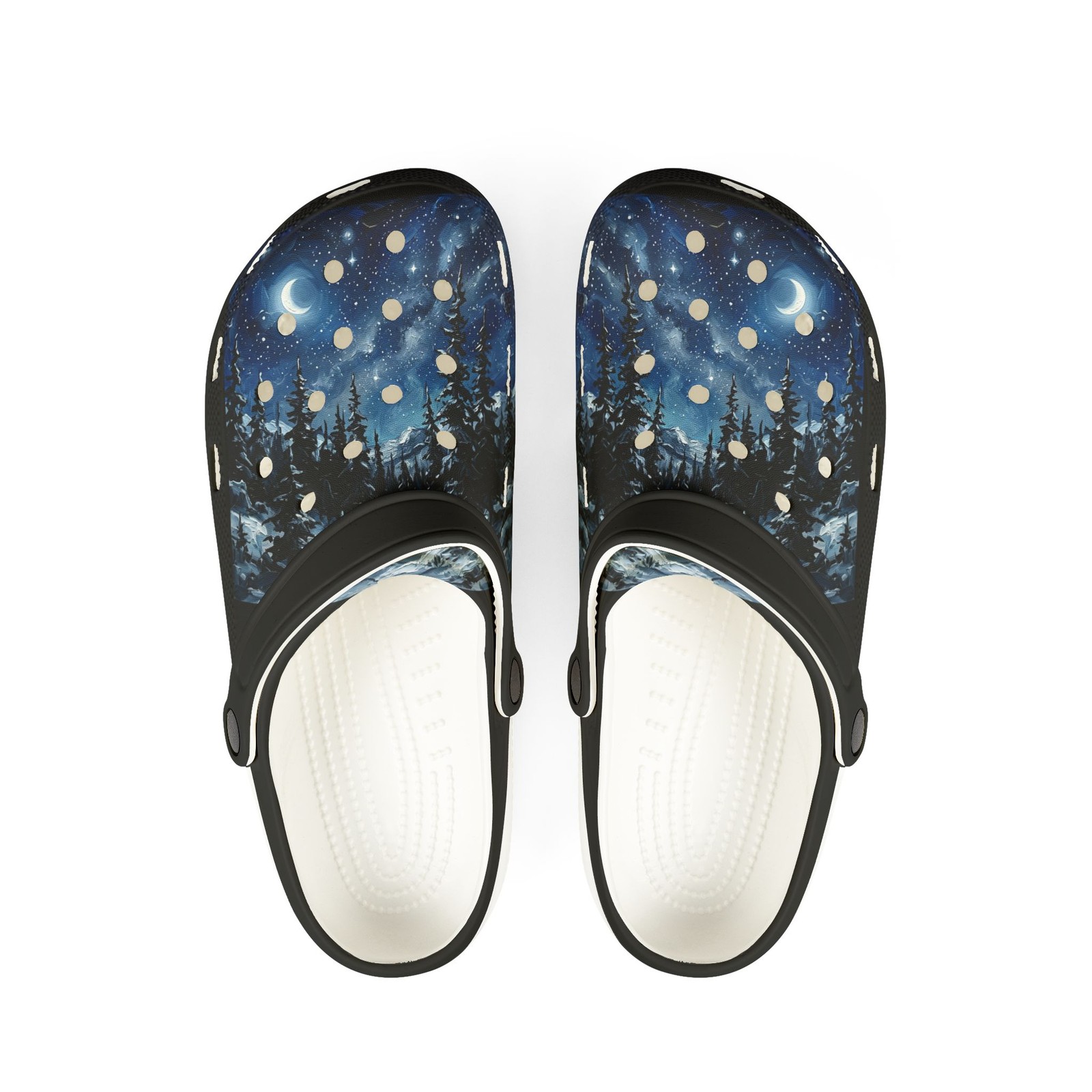 EVA Foam Rubber Shoes (AOP) stary night winter wonderland